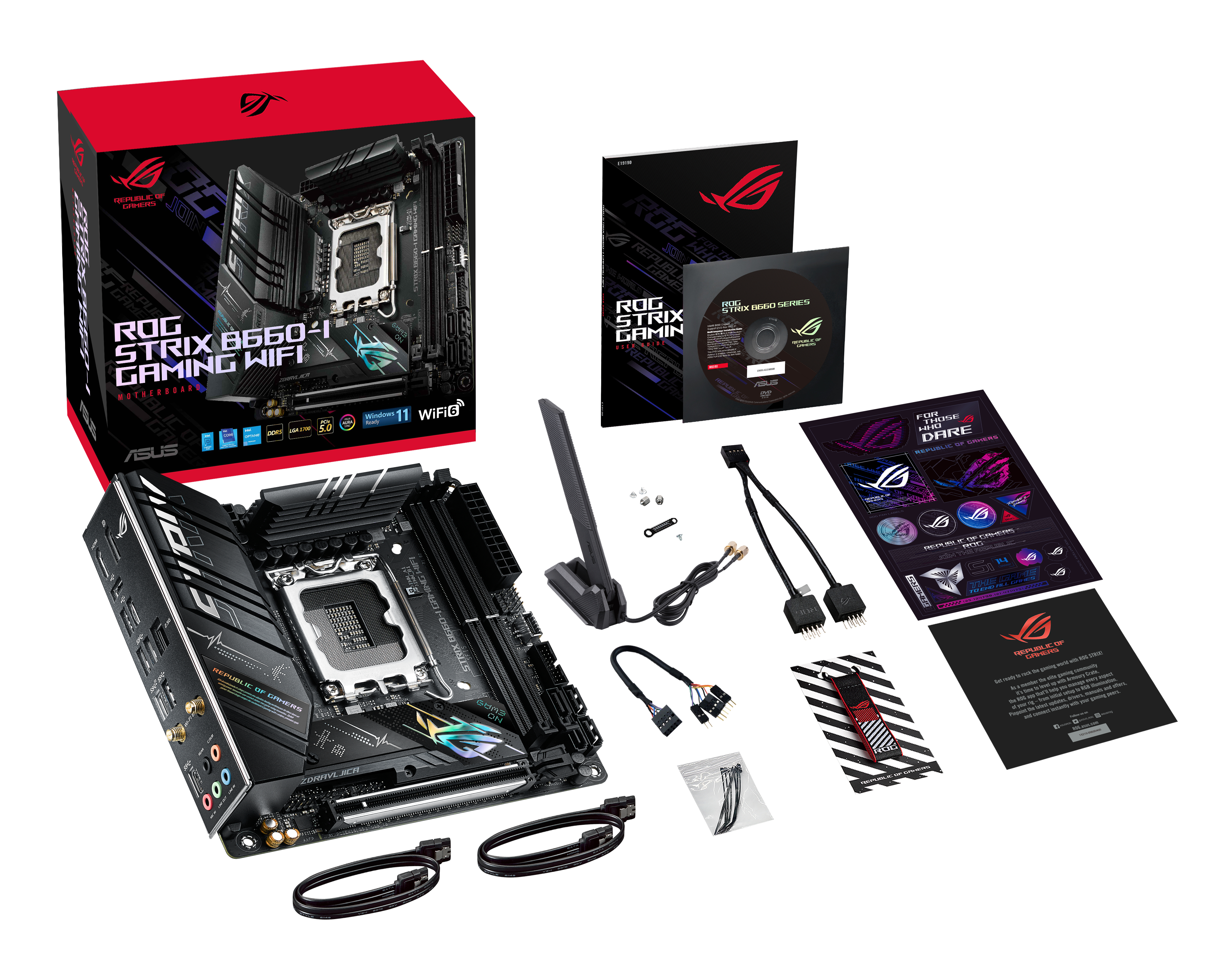 ASUS ROG STRIX B660-I GAMING WIFI (90MB19C0-M0EAY0) Mainboard Schwarz