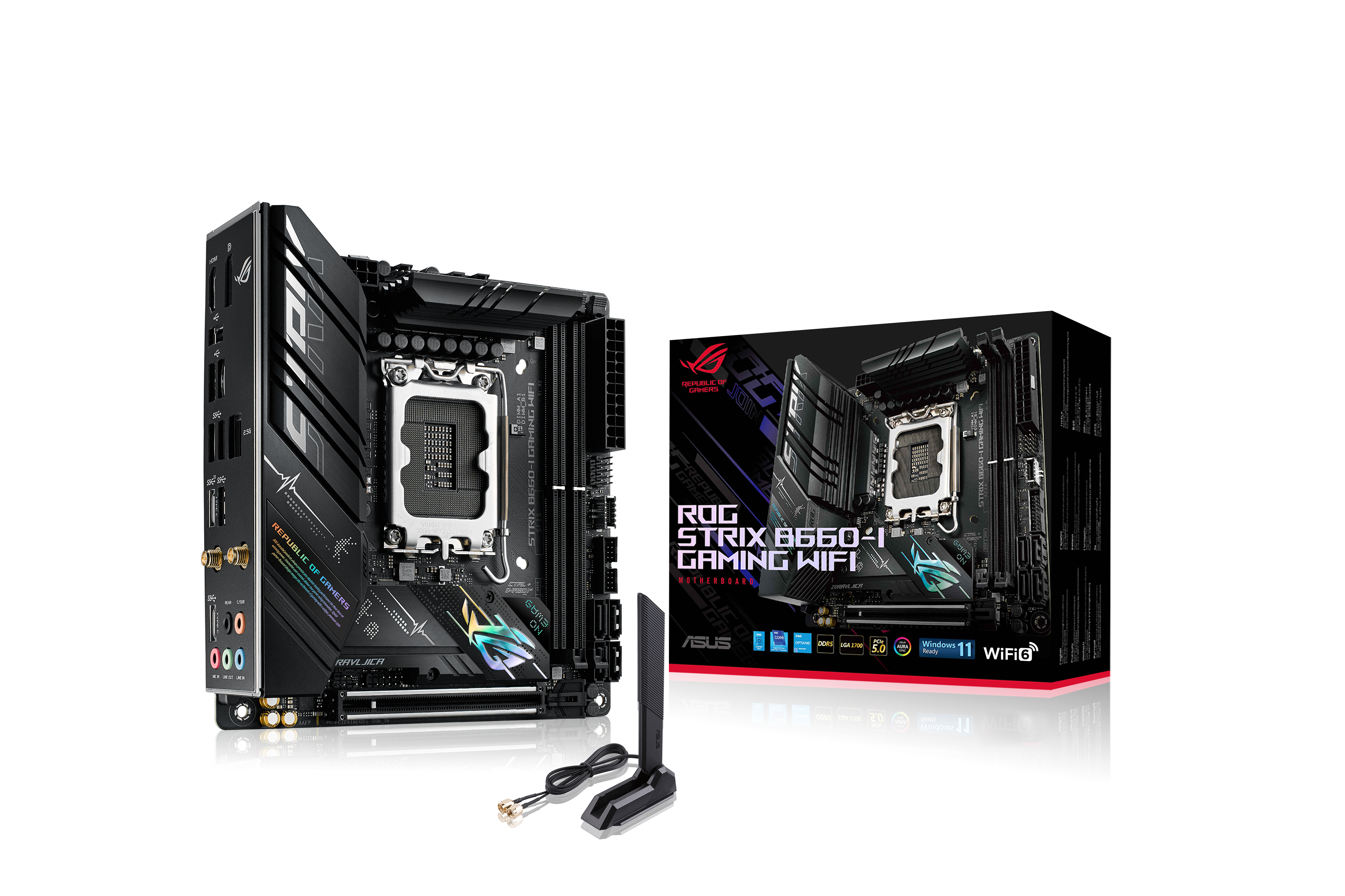 ASUS ROG STRIX B660-I GAMING WIFI (90MB19C0-M0EAY0) Mainboard Schwarz