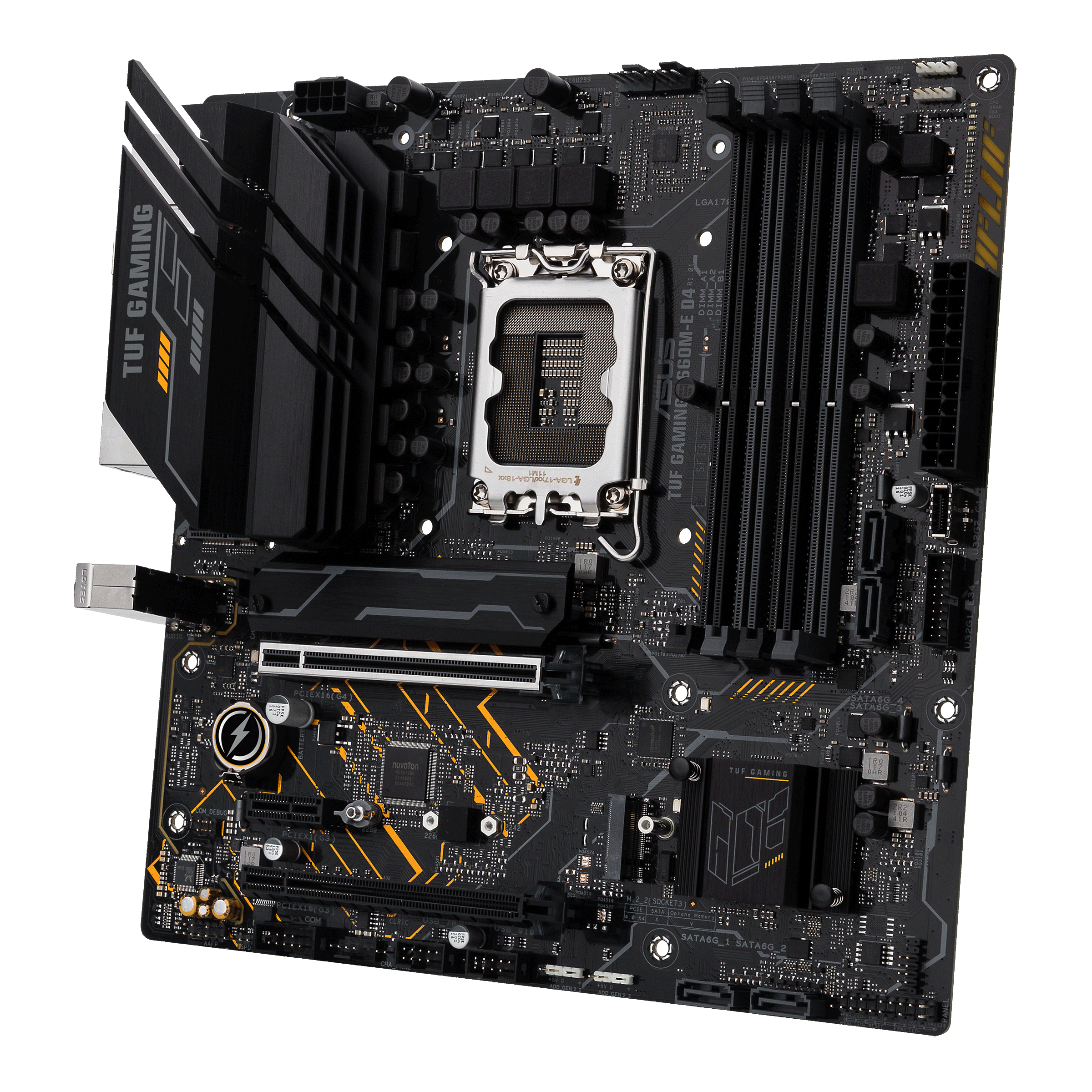 ASUS TUF GAMING B660M-E D4 (90MB19J0-M0EAY0) Mainboard Schwarz