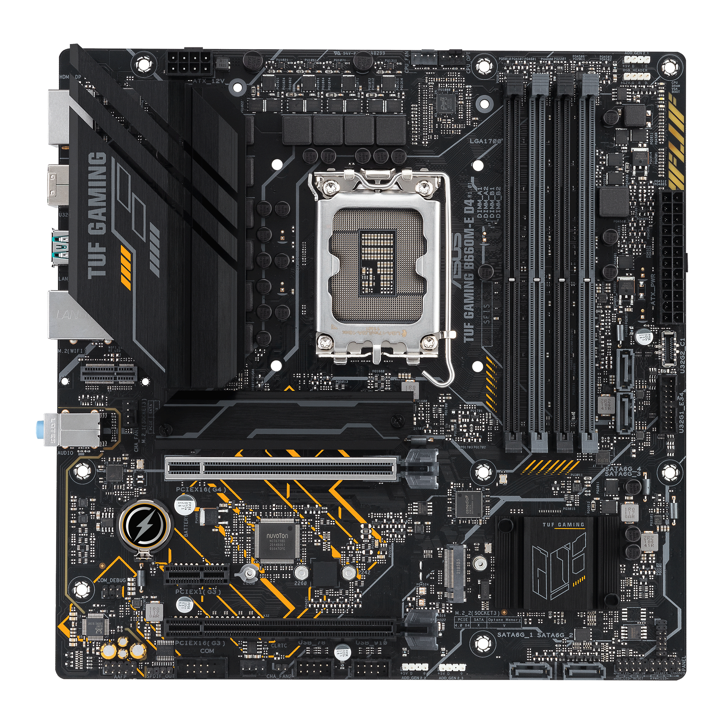 ASUS TUF GAMING B660M-E D4 (90MB19J0-M0EAY0) Mainboard Schwarz