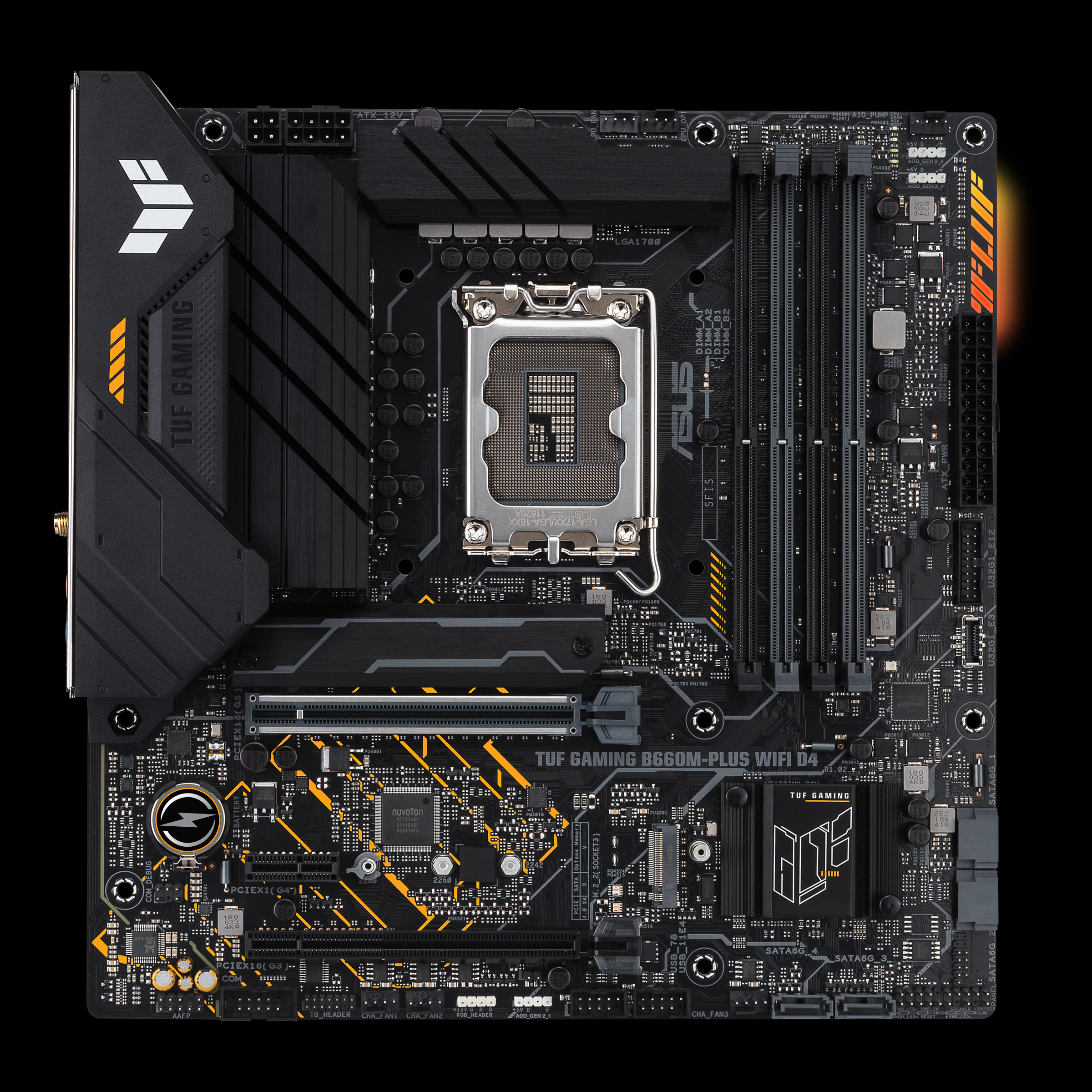 ASUS TUF GAMING B660M- PLUS WIFI D4 (90MB1930-M0EAY0) Mainboard Schwarz