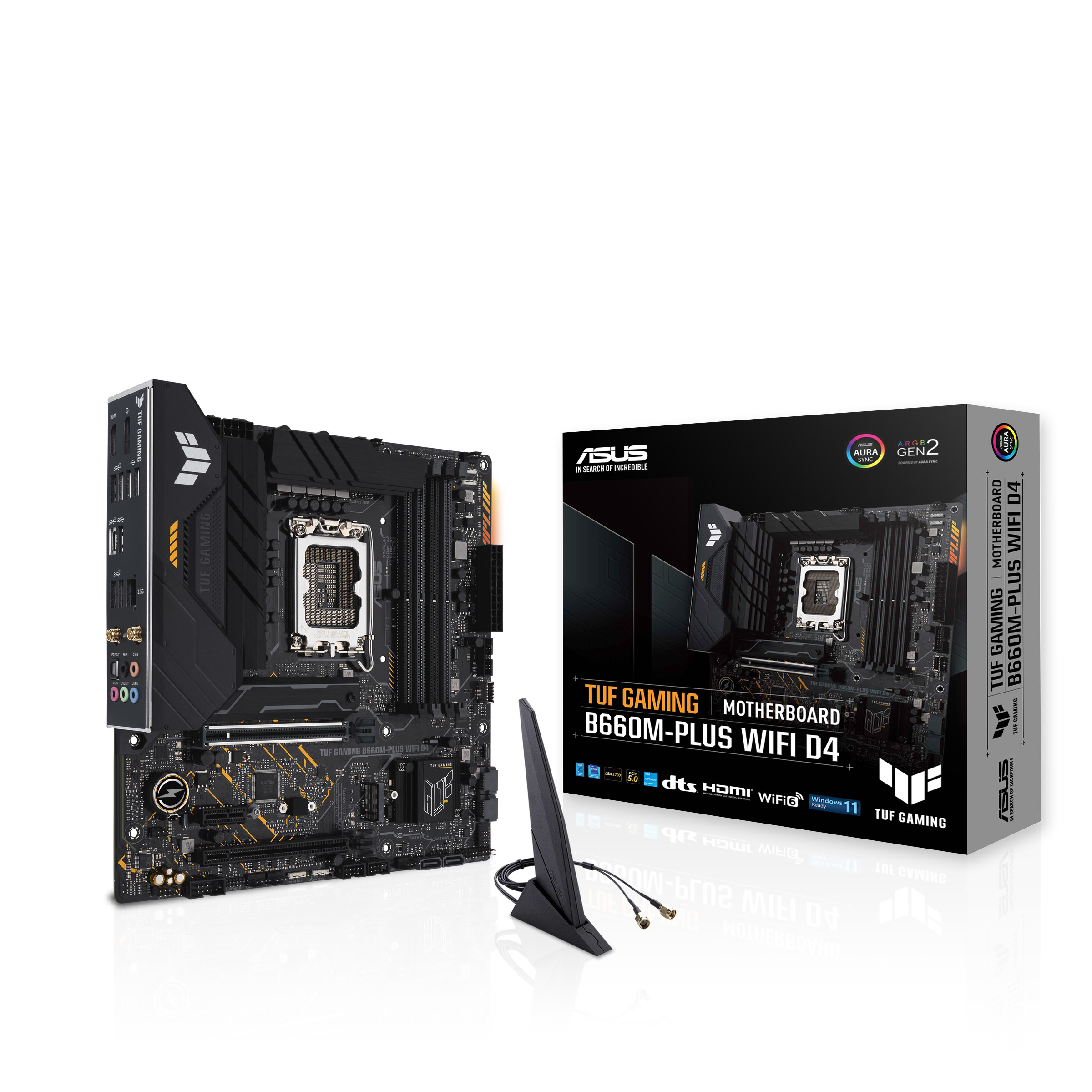 ASUS TUF GAMING B660M- PLUS WIFI D4 (90MB1930-M0EAY0) Mainboard Schwarz