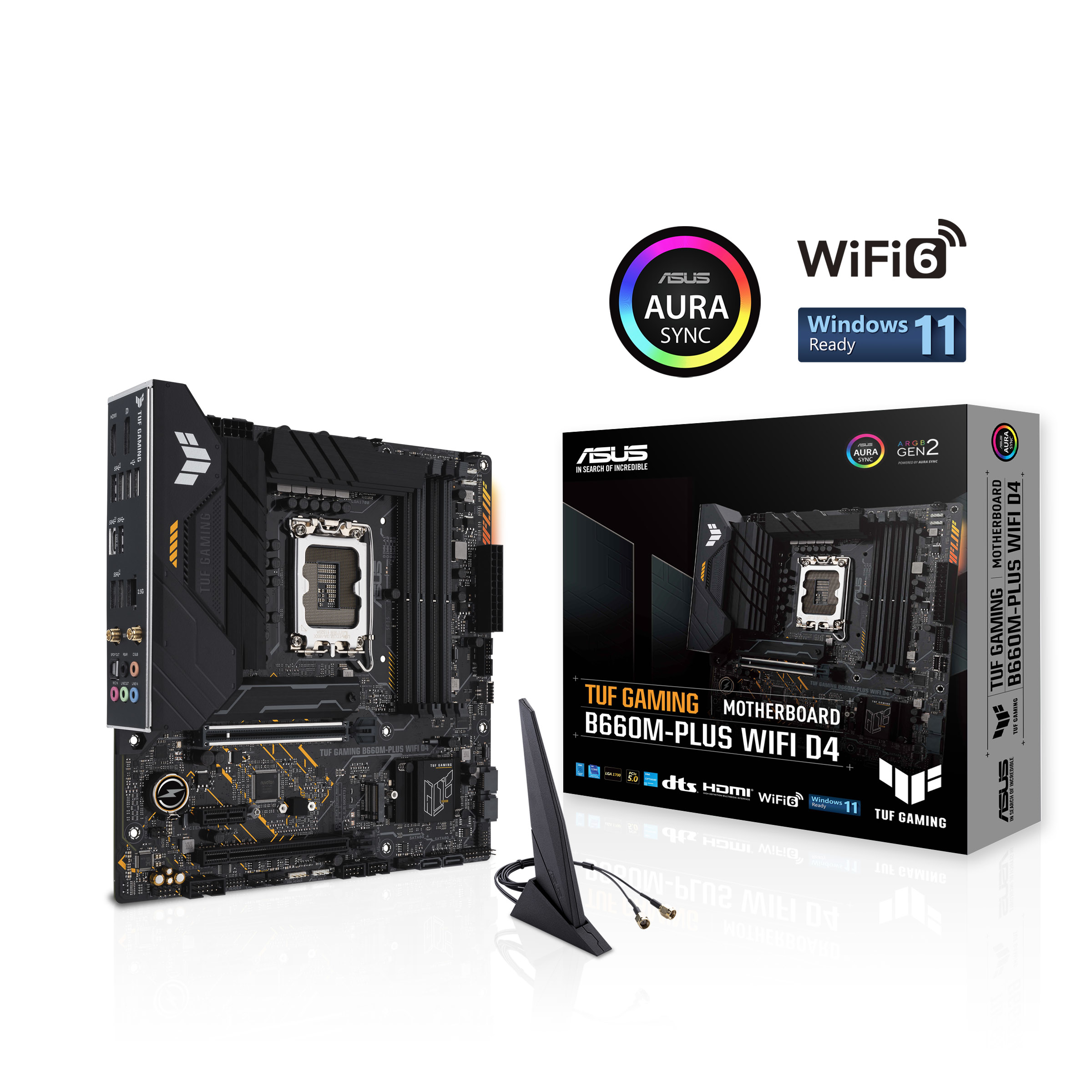 ASUS TUF GAMING B660M- PLUS WIFI D4 (90MB1930-M0EAY0) Mainboard Schwarz