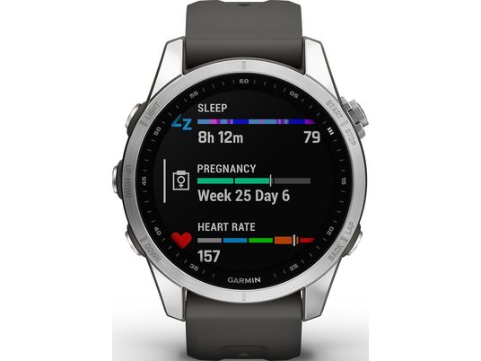 GARMIN fēnix 7S - Smartwatch con GPS (108-182 mm, Silicone, Grafite/Argento)