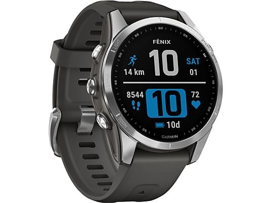 GARMIN fēnix 7S - GPS-Smartwatch (108-182 mm, silicone, Graphite / Argent)