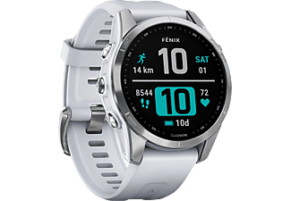 GARMIN fēnix 7S - GPS-Smartwatch (108-182 mm, silicone, blanc pierre/argent)