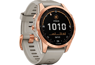 GARMIN fēnix 7S Solar - Smartwatch con GPS (108-182 mm, Silicone, Beige/oro rosa)