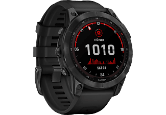 GARMIN fēnix 7 Solar - GPS-Smartwatch (125-208 mm, Silikon, Schwarz/Schiefergrau)