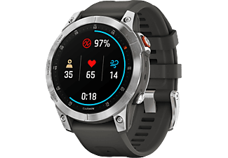 GARMIN epix (Gen 2) - GPS-Smartwatch (125-208 mm, Silikon, Schiefergrau/Silber)