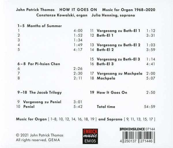 John Patrick Thomas - How It Goes On  - (CD)
