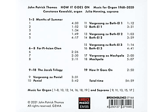 John Patrick Thomas - How It Goes On  - (CD)