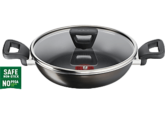 TEFAL Titanyum 2X XL Difüzyon Tabanlı Kapaklı 24cm Sahan Siyah