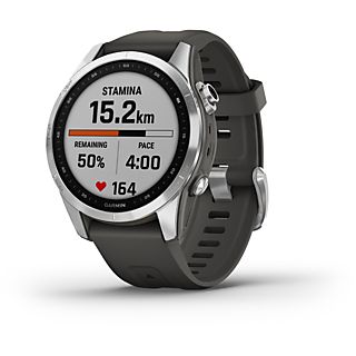 Reloj deportivo - Garmin Fēnix 7S, Gris plata, GPS, 19.44 cm, 1.2 ", Garmin Connect, Control táctil, WiFi