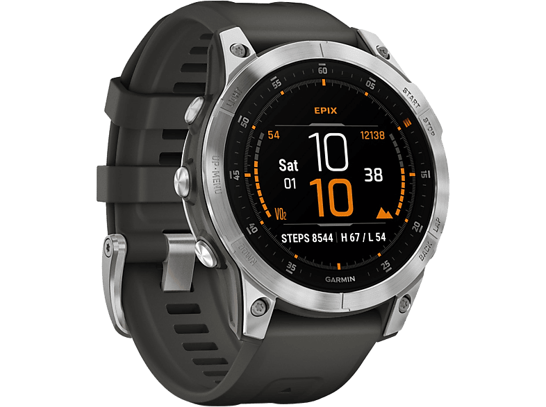 Reloj deportivo  Garmin Fénix 7 Pro, Negro, Carga Solar, 125-208 mm, 1.3,  Multideporte, GPS