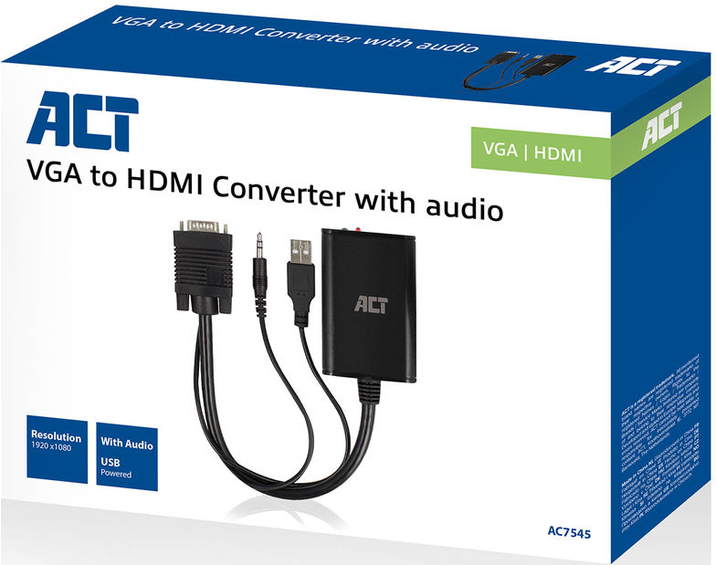 ACT Convertisseur VGA - HDMI avec audio (AC7545)