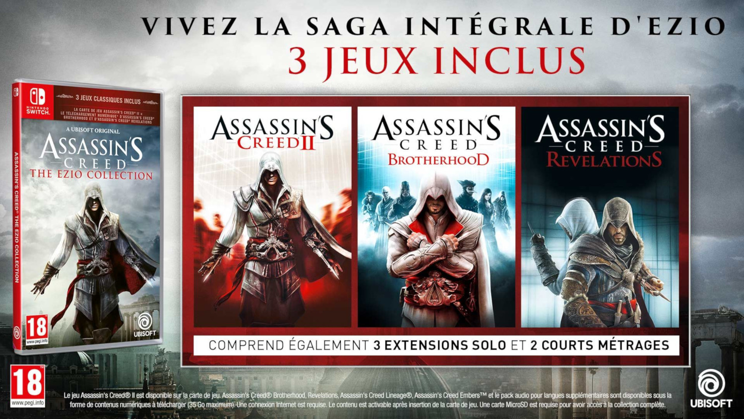 Assassin's Creed The Ezio Collection NL/FR Switch (Download code)