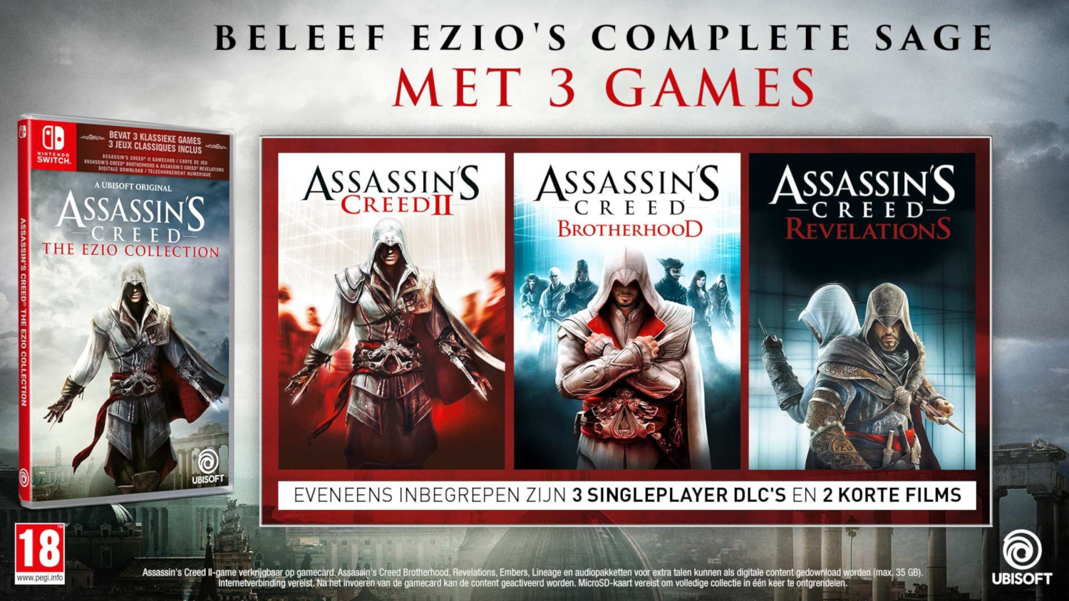 Assassin's Creed The Ezio Collection NL/FR Switch (Download code)
