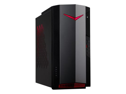 ACER Nitro 50 (N50-640) - PC de gaming, Intel® Core™ i7, 1 TB SSD, 32 GB RAM, NVIDIA GeForce RTX™ 3060 Ti (8 GB, GDDR6), Noir/rouge