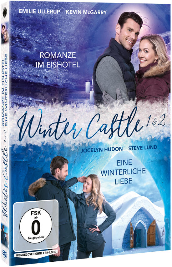 Eine DVD-Hülle für 'Winter Castle 1 & 2' zeigt ein Paar in Winterkleidung und ein schneebedecktes Schloss.