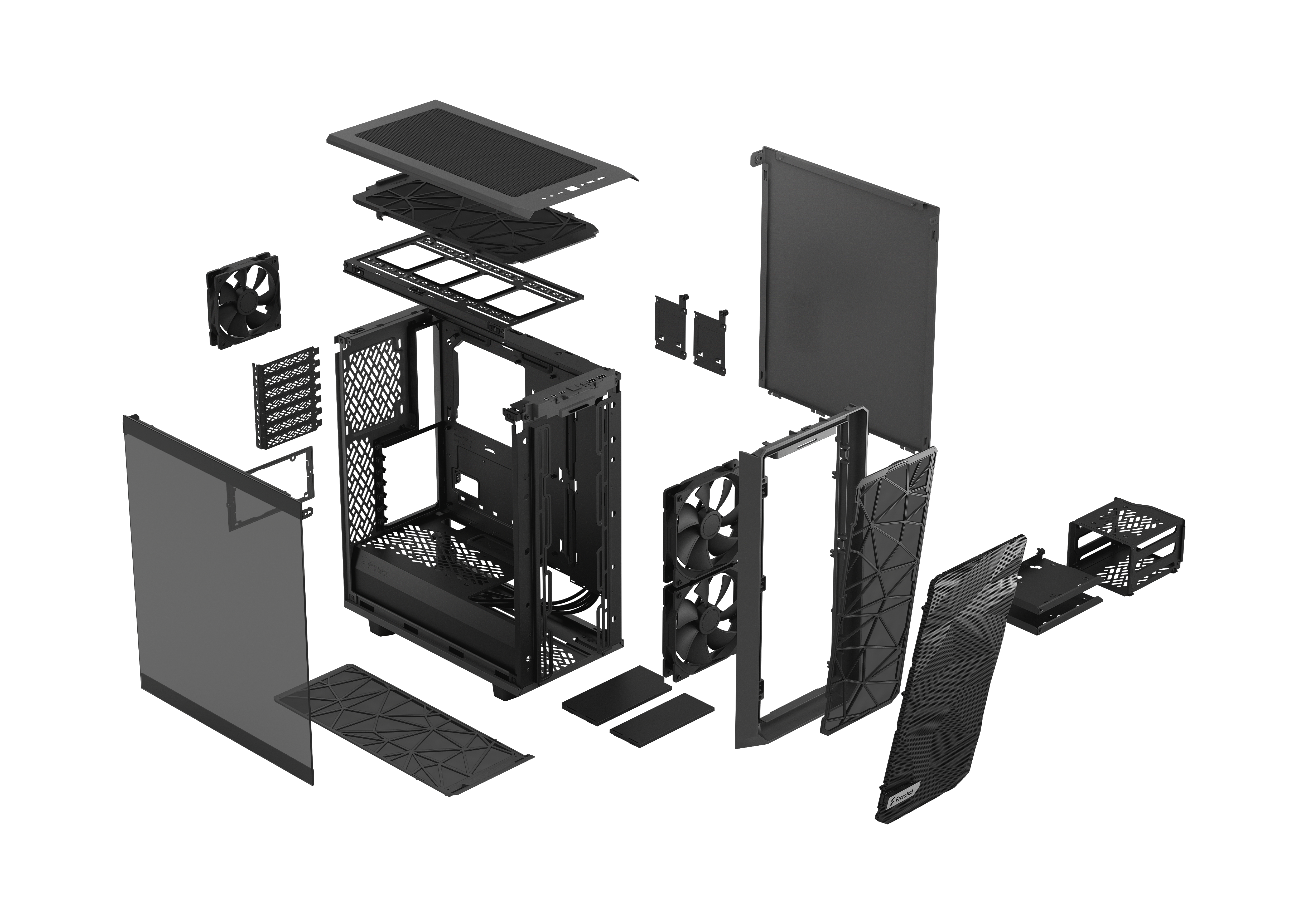 FRACTAL DESIGN Meshify 2 Compact Light Tempered Glass Gray PC-Gehäuse, Grau