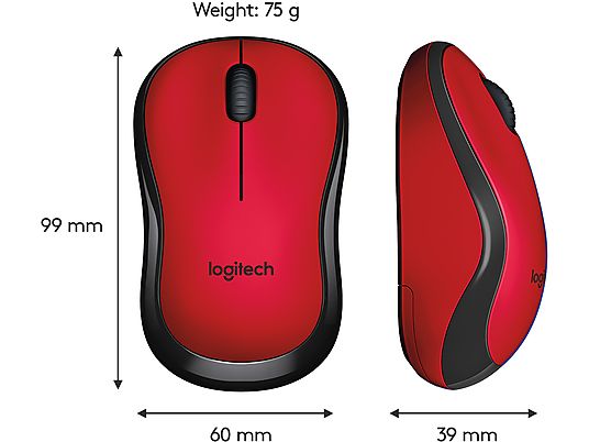 LOGITECH Souris sans fil M220 Silent Red