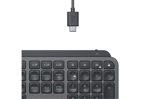 Logitech MX Keys 820-009132 Black USB-C Advanced Wireless Illuminated  Keyboard
