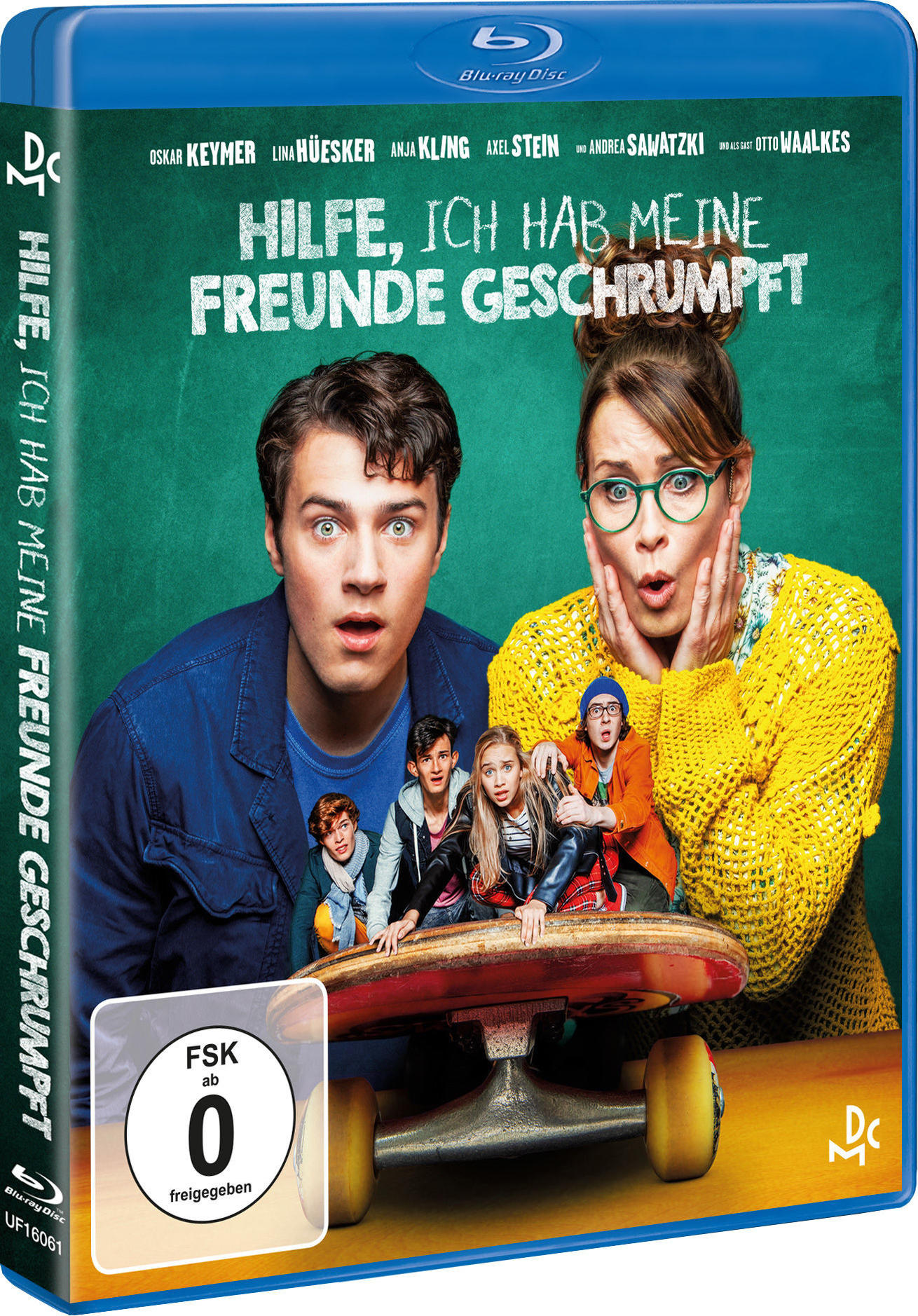 Blu-ray-Box mit Filmplakat einer Gruppe von Leuten auf einem Skateboard.