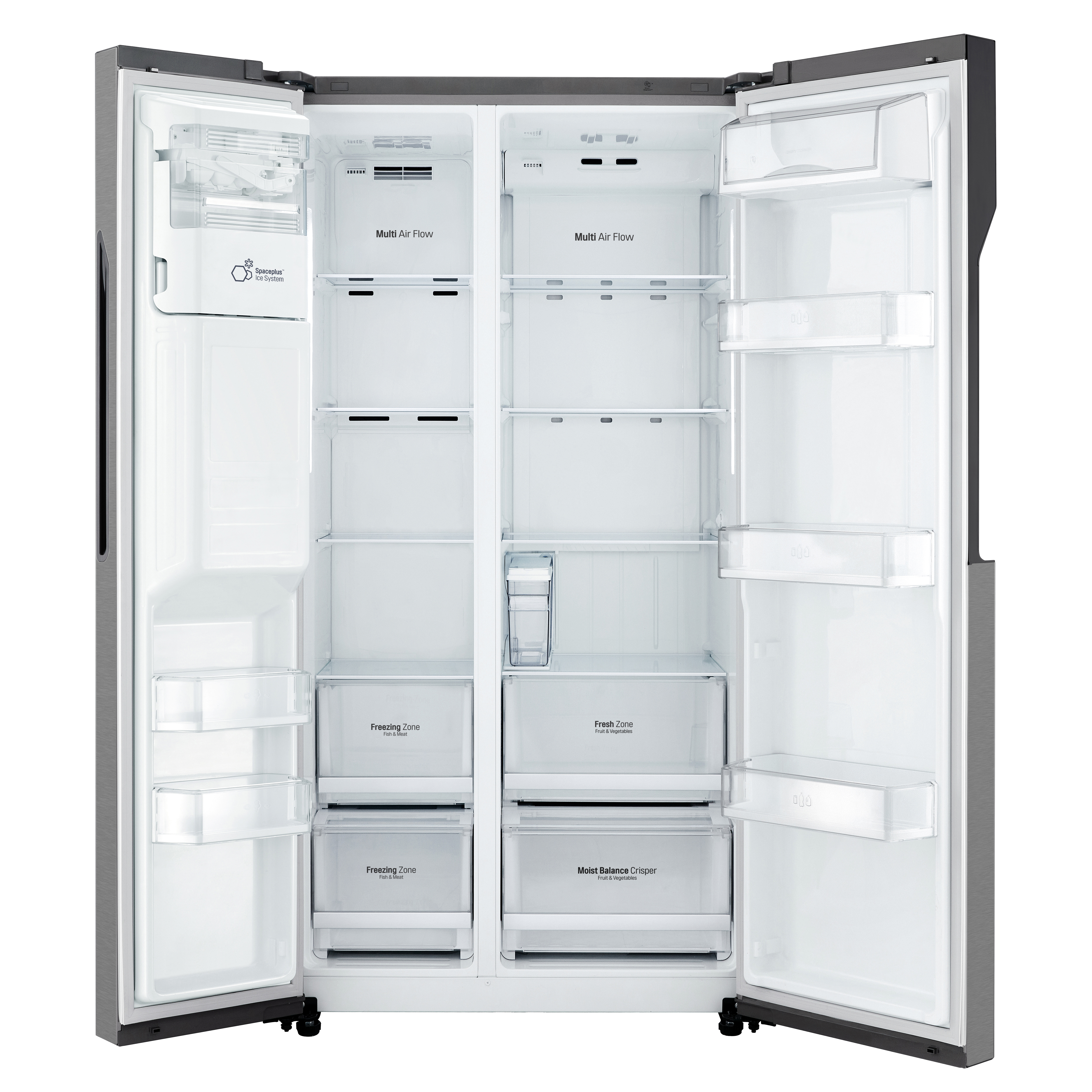 LG GSL 361 ICEZ Side-by-Side (606 l, F, 1790 mm hoch, Graphit)