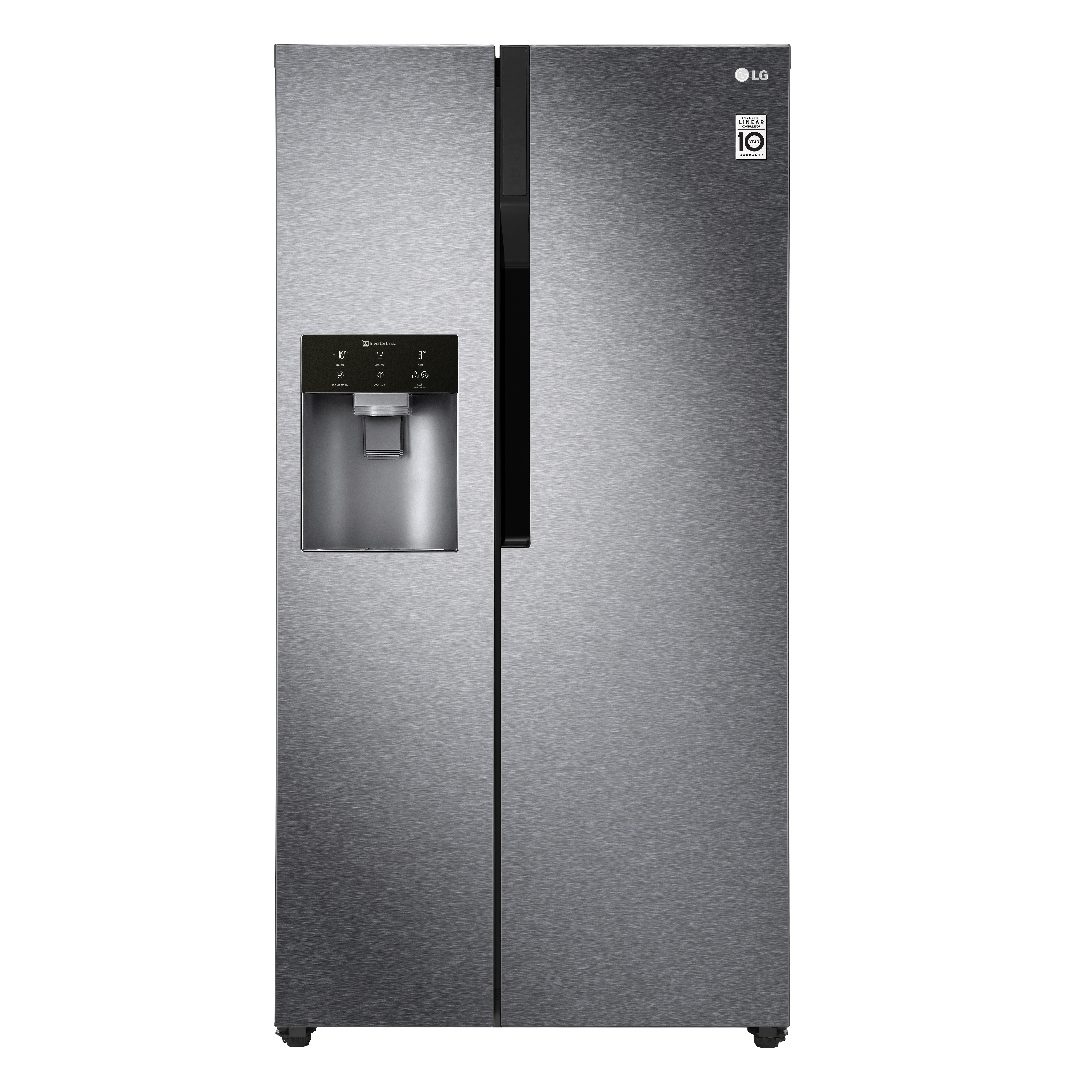 LG GSL 361 ICEZ Side-by-Side (606 l, F, 1790 mm hoch, Graphit)