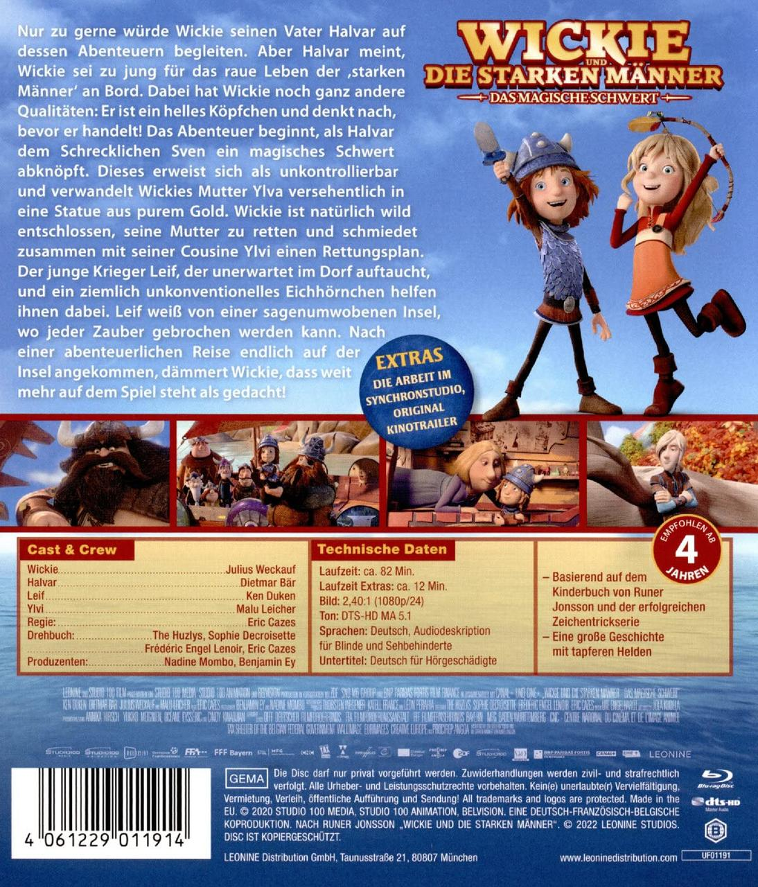 Ein Filmcover mit einem Zeichentrick-Wikinger und einem Mädchen.