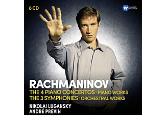 Nikolai Lugansky, André Previn - Rachmaninov: The 4 Piano Concertos, Piano Works, The 3 Symphonies, Orchestral Works (CD)