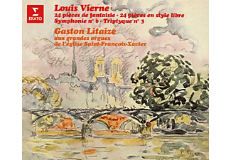 Gaston Litaize - Vierne: 24 Pièces de fantaisie, 24 Pièces en style libre, Symphonie No. 6, Triptyque No. 3 (CD)