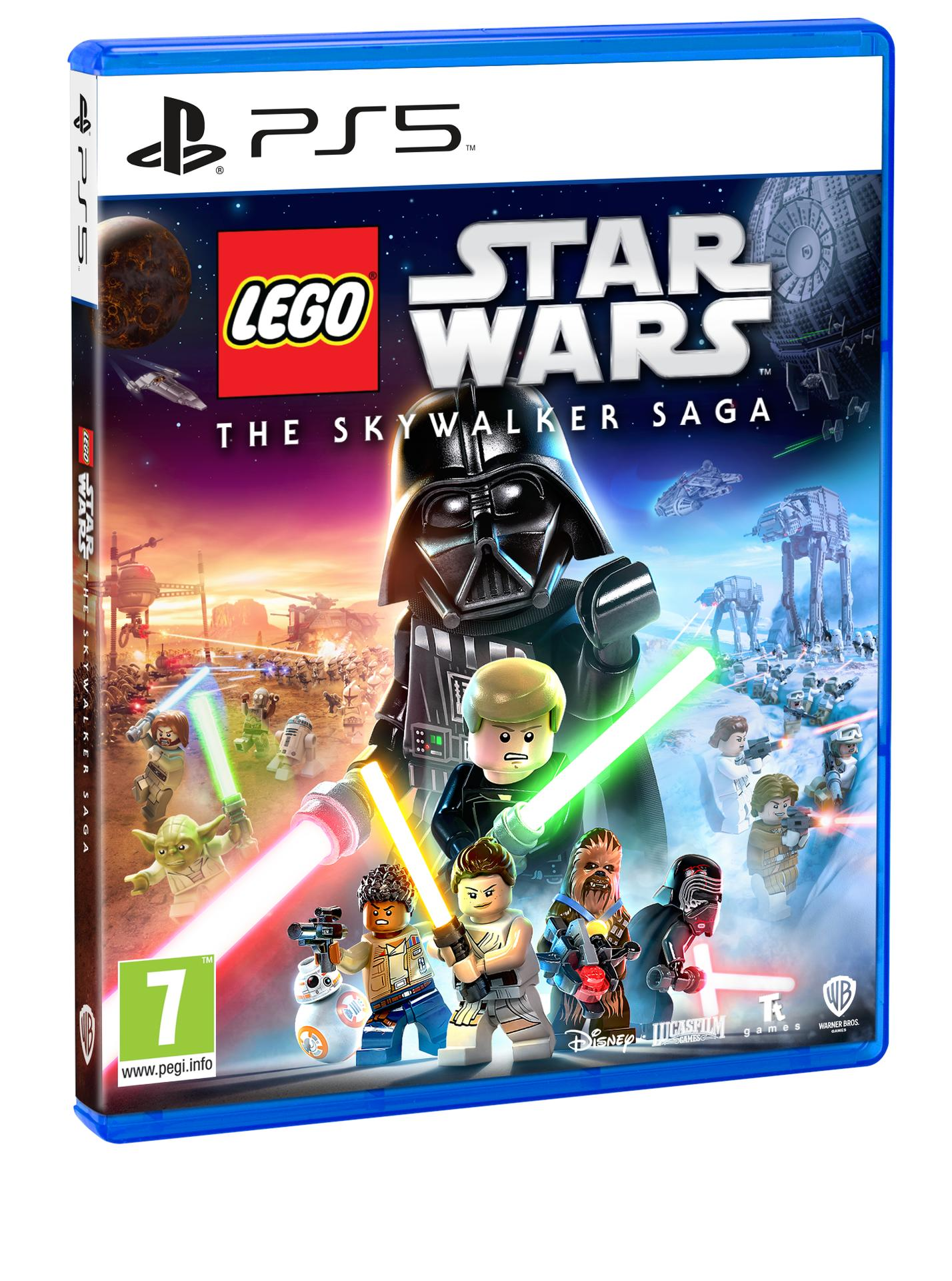 PS5-Spielbox: LEGO Star Wars, mit Darth Vader und Lego-Charakteren.