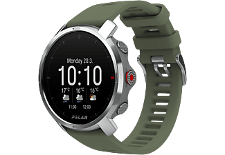 Reloj deportivo - Polar Grit X, Verde, Bluetooth, 1.2", GPS, Brújula, Altímetro, Smart Coaching