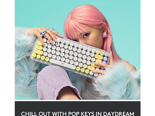 LOGITECH POP Keys - Clavier mécanique sans fil (Daydream Mint)