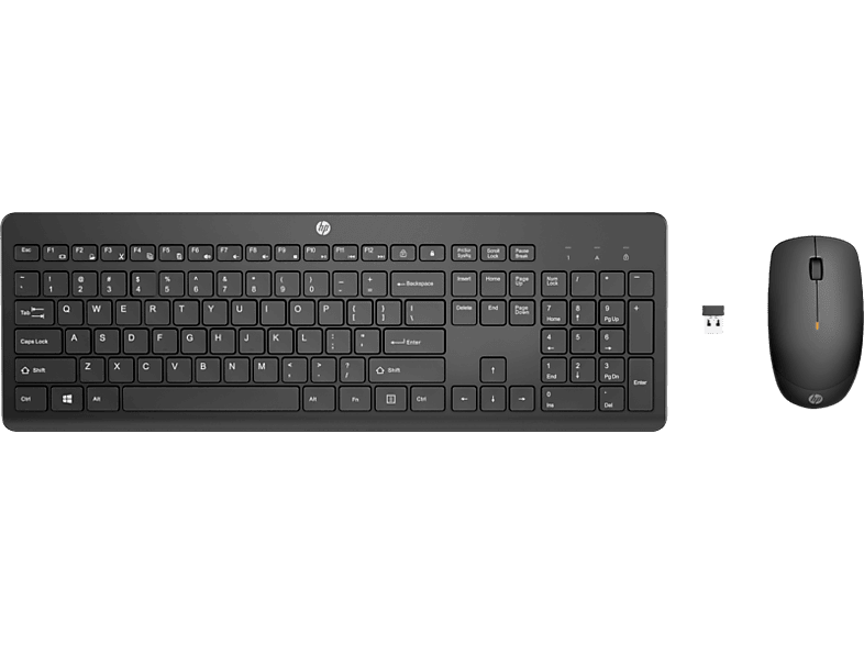 HP Draadloos Toetsenbord + Draadloze Muis 230 Azerty Be Zwart (18h24aa#ac0)