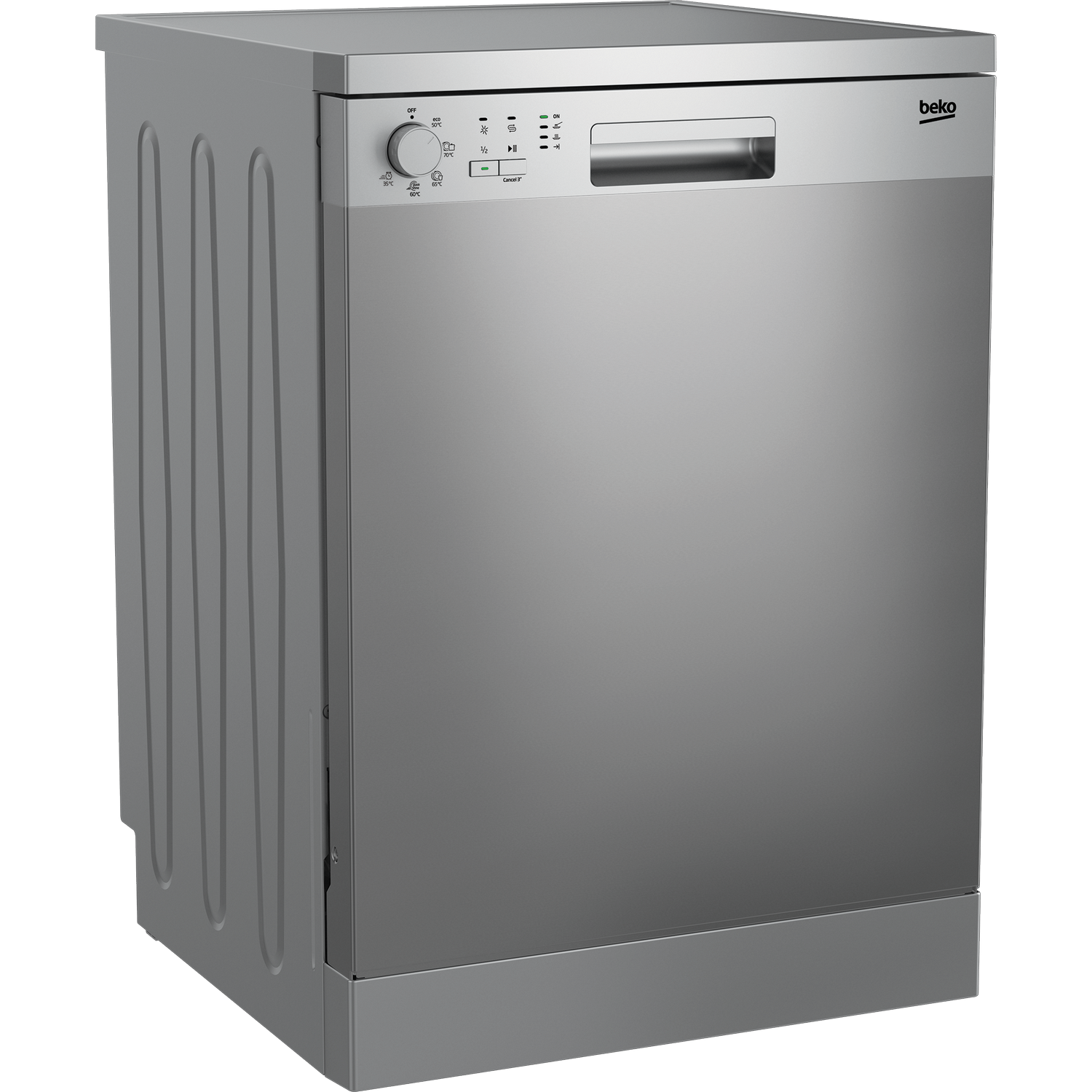 Lavavajillas - Beko DFN05321X, 12.9 l, 13 cubiertos, 5 programas, 59.8 cm, Libre instalación, Inox