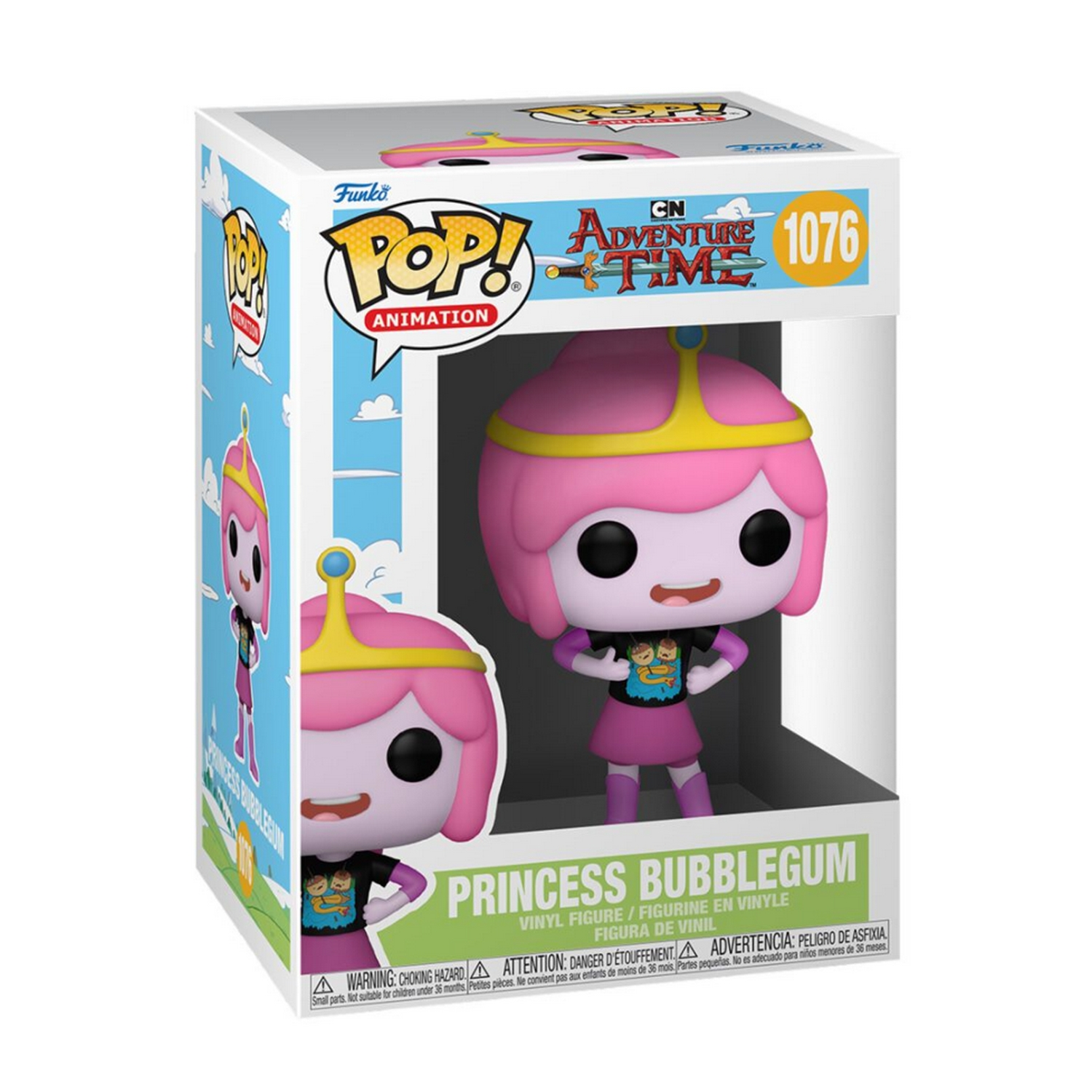 Figura Funko Pop! - Princess Bubblegum, Adventure Time, Cartoon Network, 9 cm, Vinilo, Multicolor