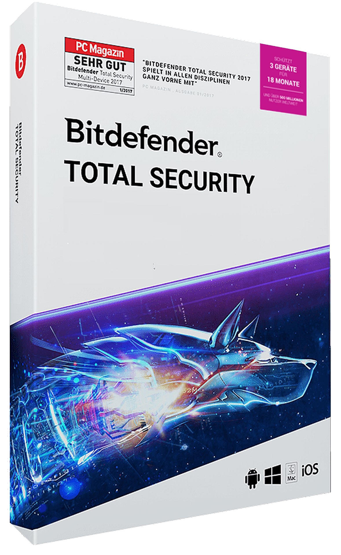 Bitdefender Total Security / MultiDevice 3 Geräte [PC] 18 - Monate