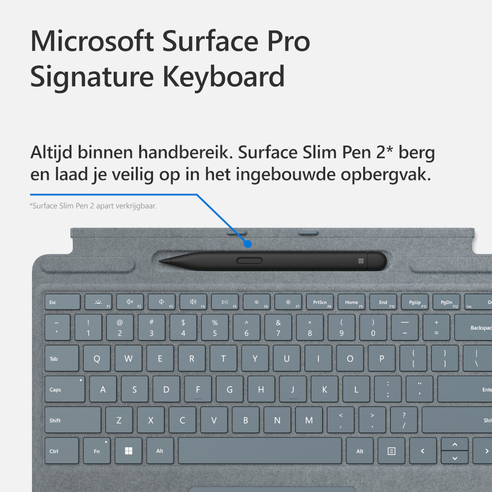 MICROSOFT Toetsenbordcover Surface AZERTY BE Ice Blue (8XA-00046)