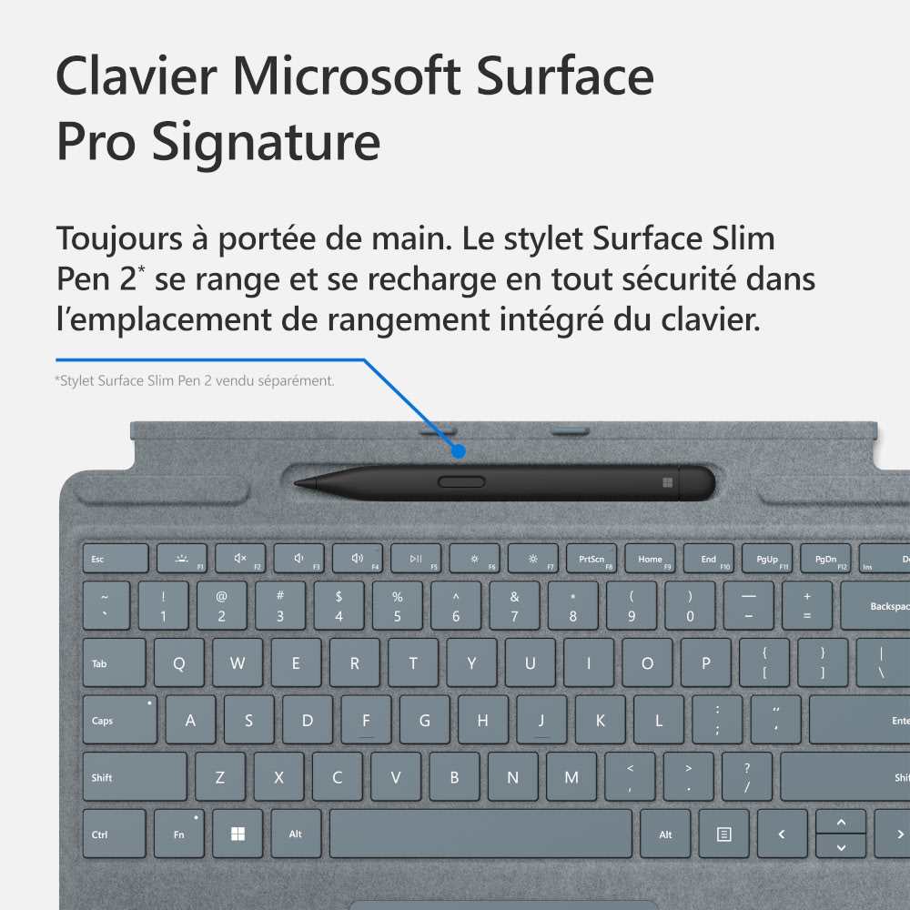 MICROSOFT Toetsenbordcover Surface AZERTY BE Ice Blue (8XA-00046)