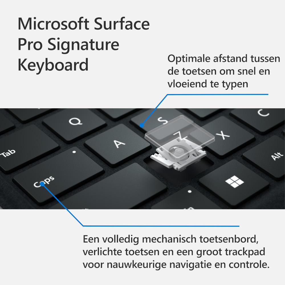 MICROSOFT Toetsenbordcover Surface AZERTY BE Ice Blue (8XA-00046)