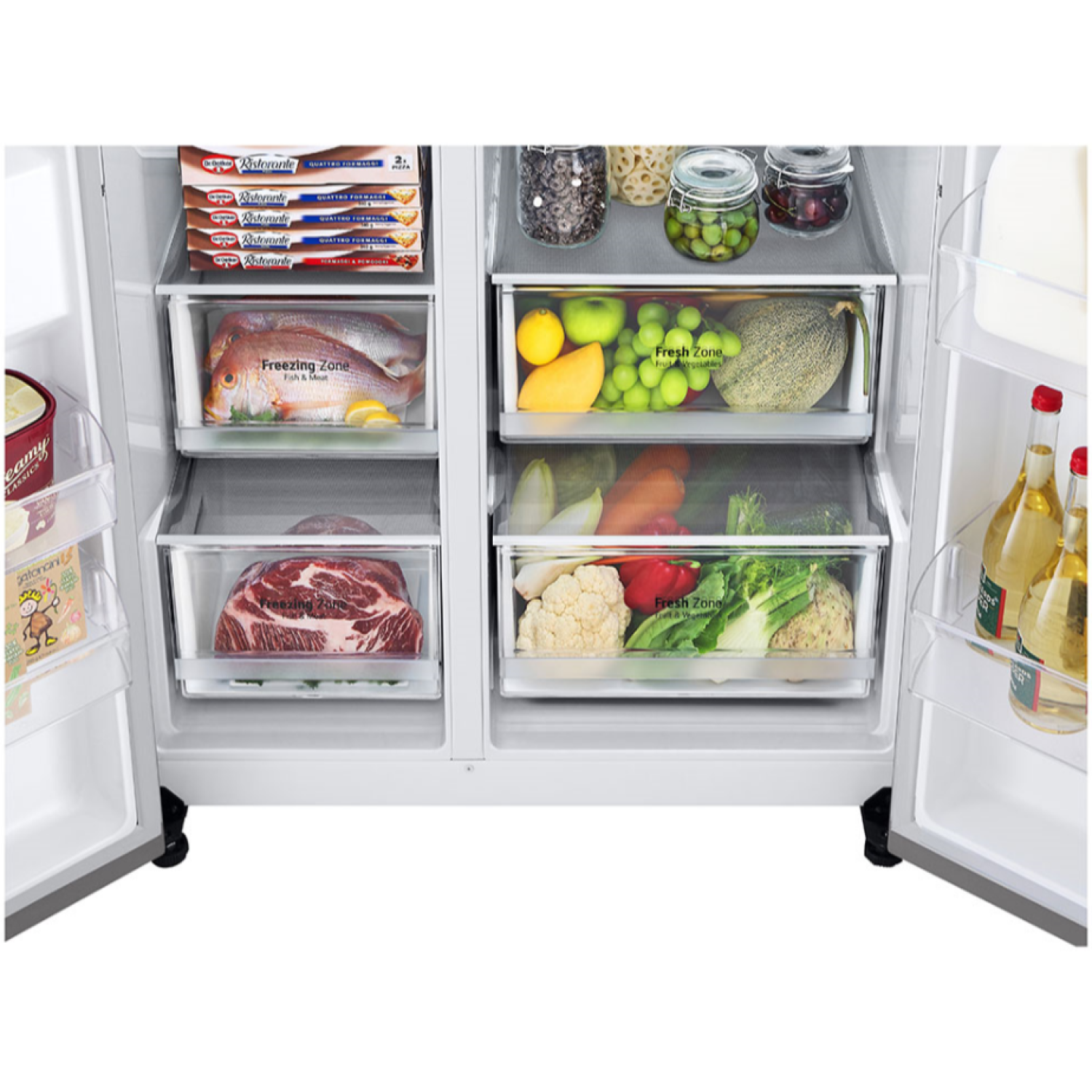Frigorífico americano - LG GSJV70PZTF, Total No Frost, 635 l, Inverter Linear Compressor, 179 cm, Inox