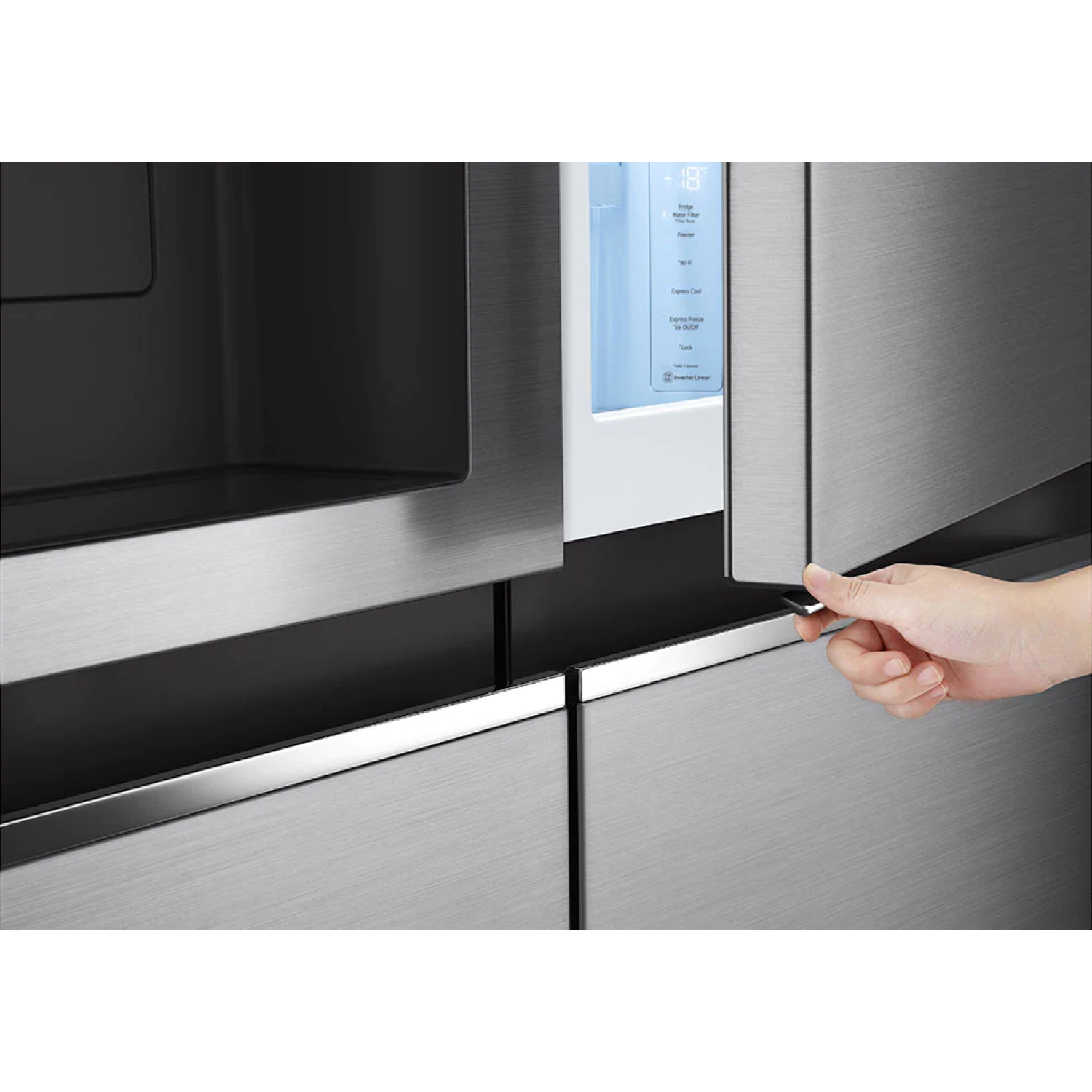 Frigorífico americano - LG GSLV70PZTE, Total No Frost, 635 l, Inverter Linear Compressor, 179 cm, Inox
