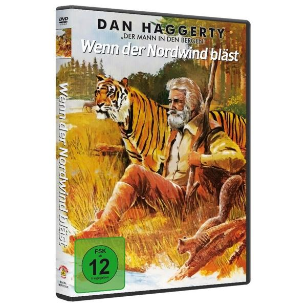 DVD-Cover eines Mannes, eines Tigers und einem Waldhintergrund.