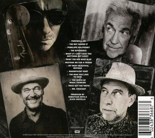 Rückseite einer CD-Hülle mit Bildern von Personen und Titelliste.