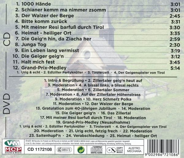 Zellberg Buam - ink 40 DVD - Edition Video) Jubiläumsalbum-Deluxe Jahre-Das (CD 