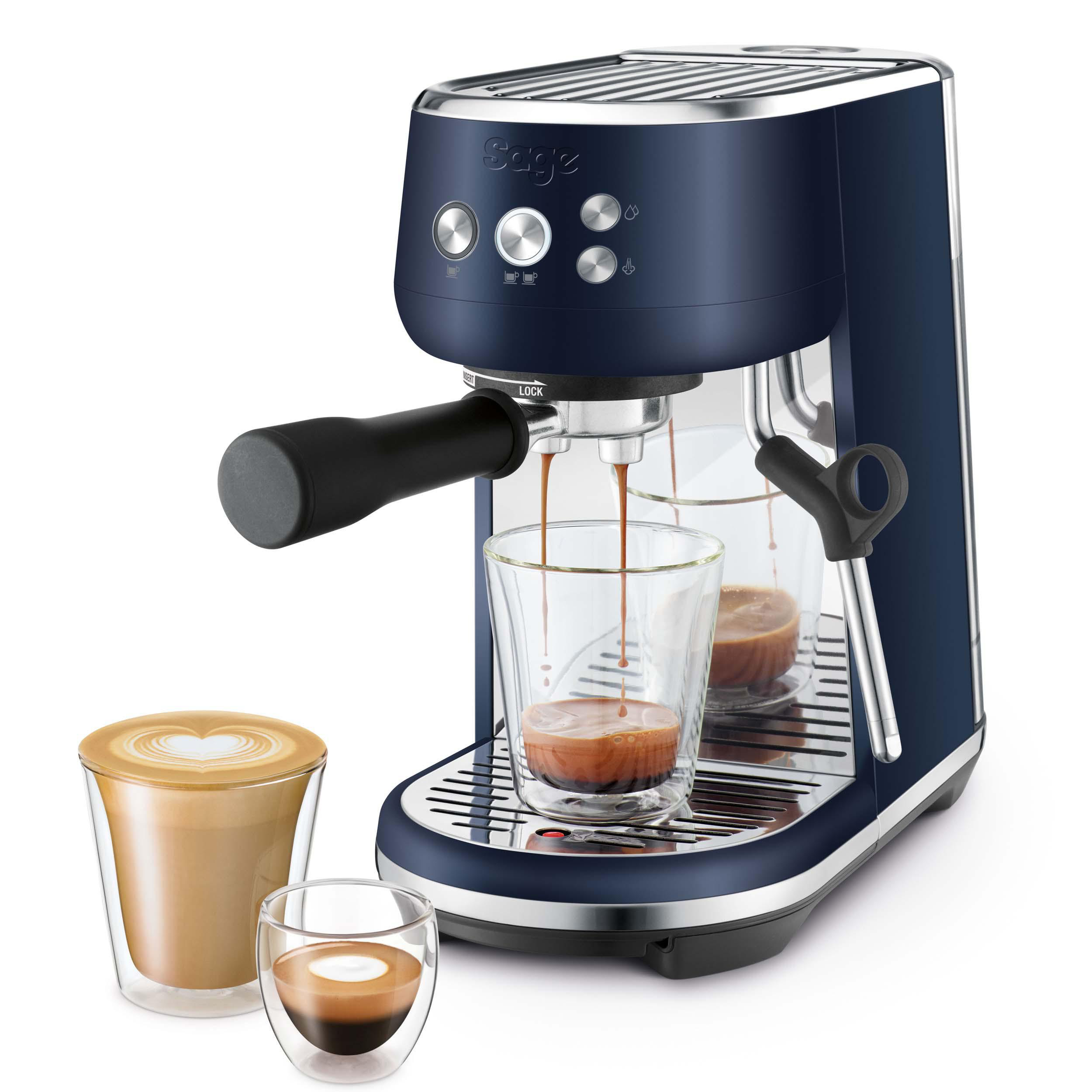 SAGE SES450DBL4EEU1 the Bambino Espressomaschine Damson Blue