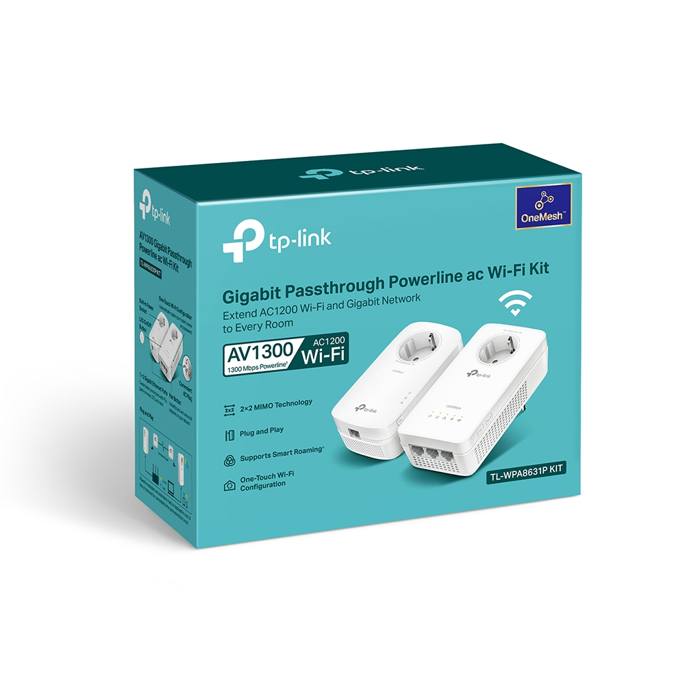 TP-LINK TL-WPA8631P Kit AV1300 Gigabit Passthrough ac Wi-Fi Kiti Kablosuz Powerline 