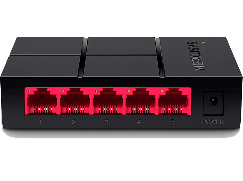 Mercusys Ms105G 5-Port 10/100/1,000 Mbps Desktop Kablolu Switch Siyah